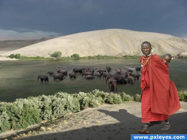 Creation of A Day In Masai Mara: Final Result